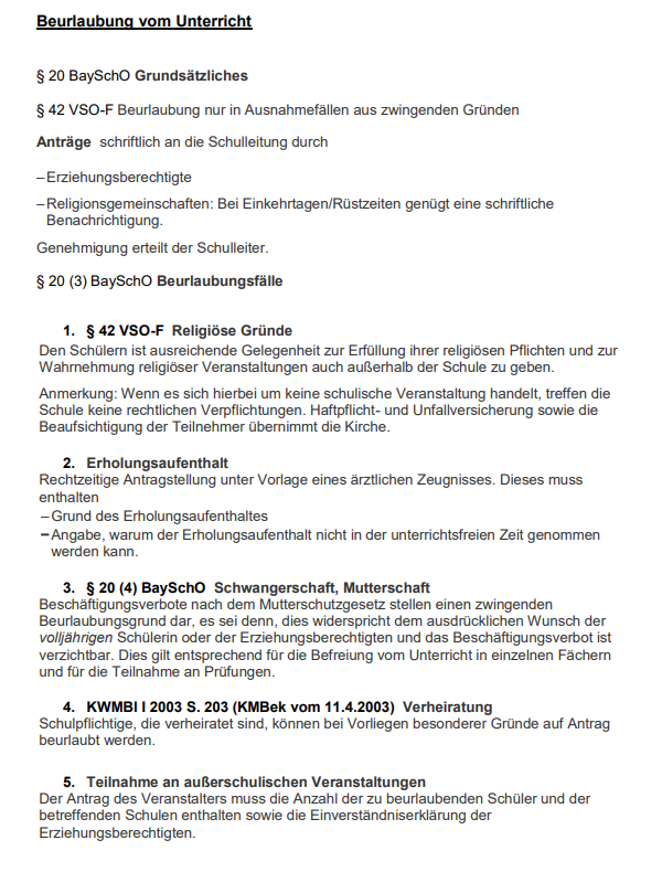 20 Beurlaubung schule vorlage
